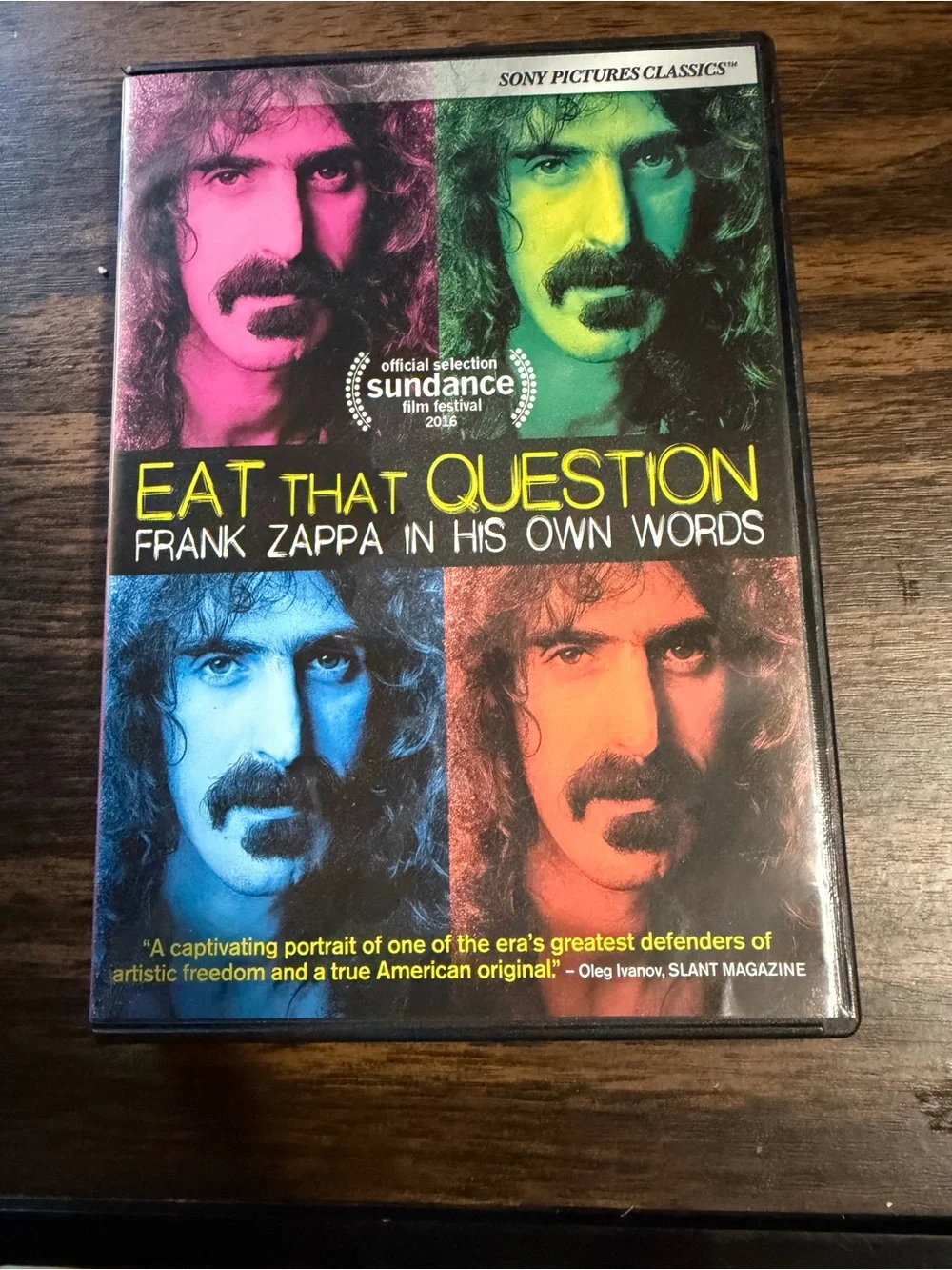 Sony Eat That Question Frank Zappa DVD — Pink Green Blue Orange Pop-Art Cover